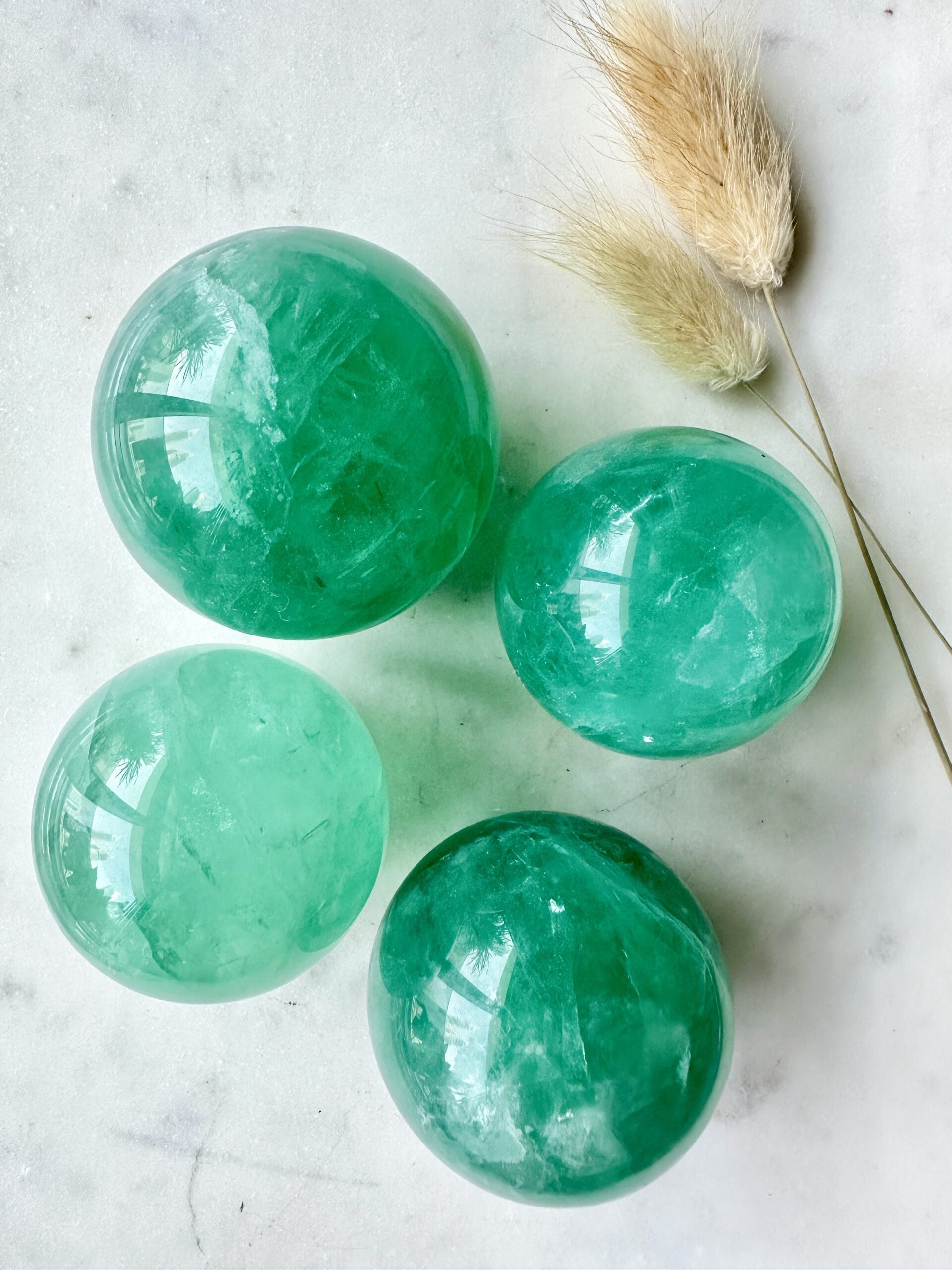 Green Fluorite Sphere