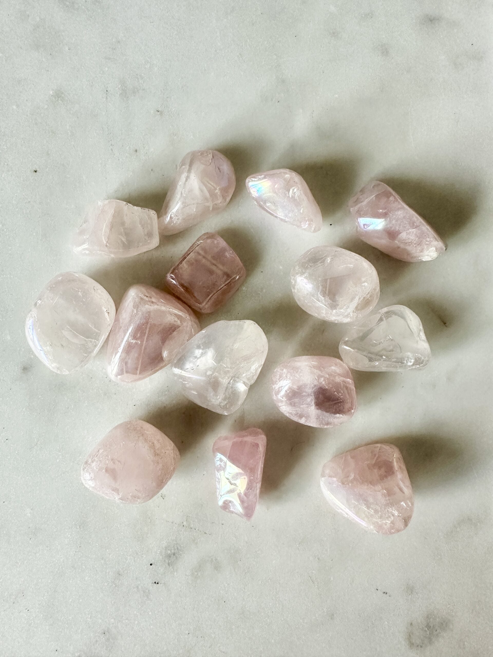 Tumble: Aqua Aura Rose Quartz