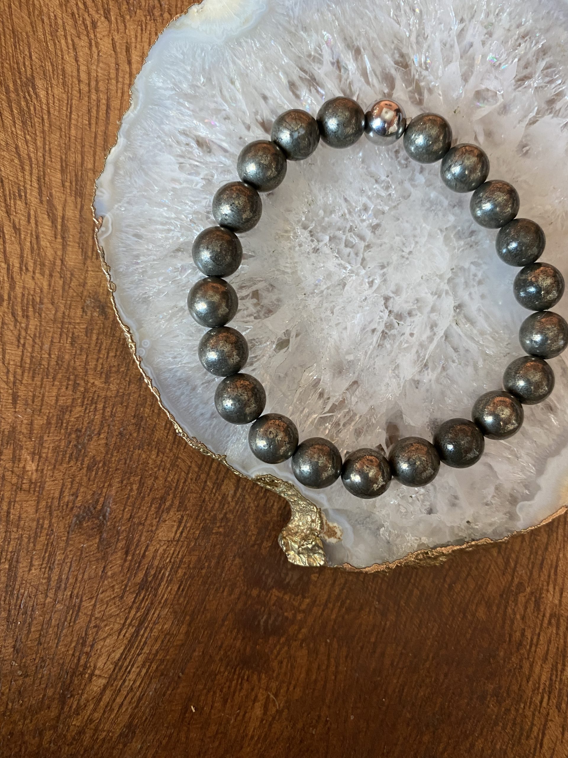 Sterling Silver Lucky Pyrite Bracelet | Lolo Mexican Mercadito