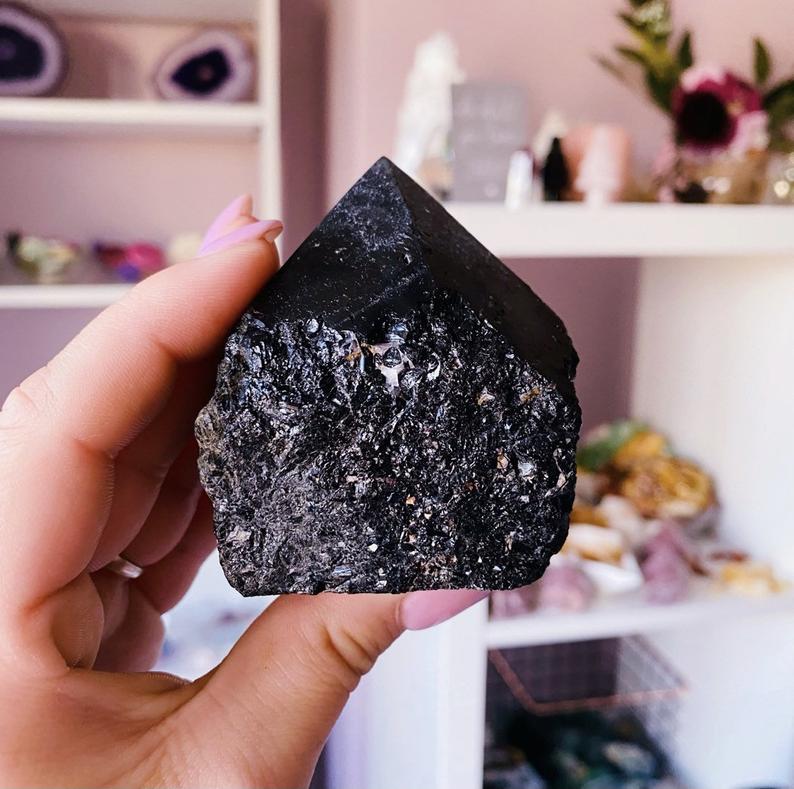 black tourmaline crystal